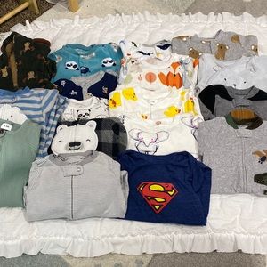 6/9M sleeper and romper bundle